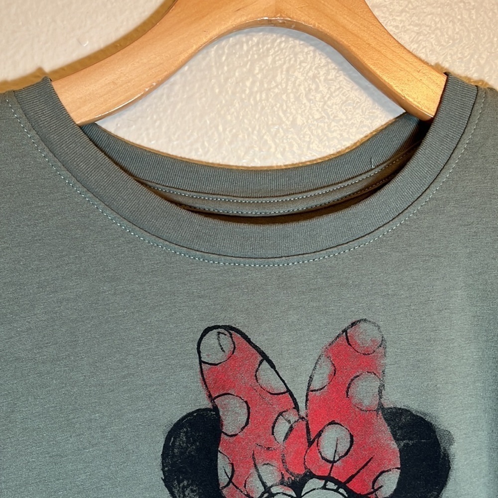 DISNEY Minnie Mouse Green Short Sleeve Shirt - Picture 2 of 5